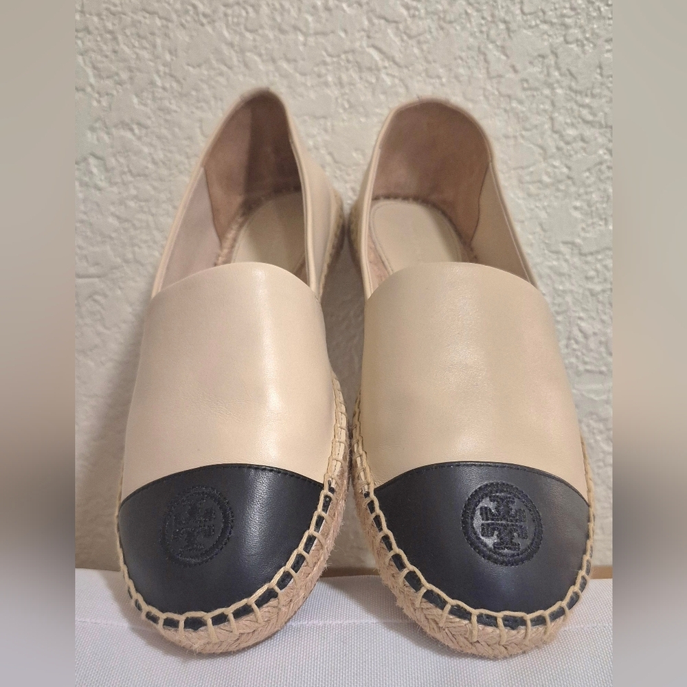Tory Burch Beige and Black Espadrilles - Picture 5 of 6